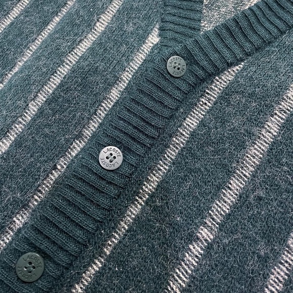 Lacoste Chemise Vintage Mens Wool Cardigan - Picture 3 of 9